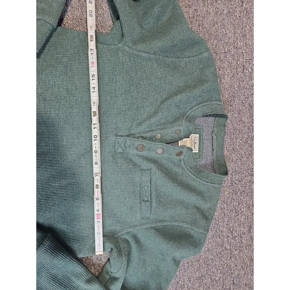 L.L. Bean Katahdin Iron Works Bonded Waffle Fleece Henley Men’s Small Reg 298100